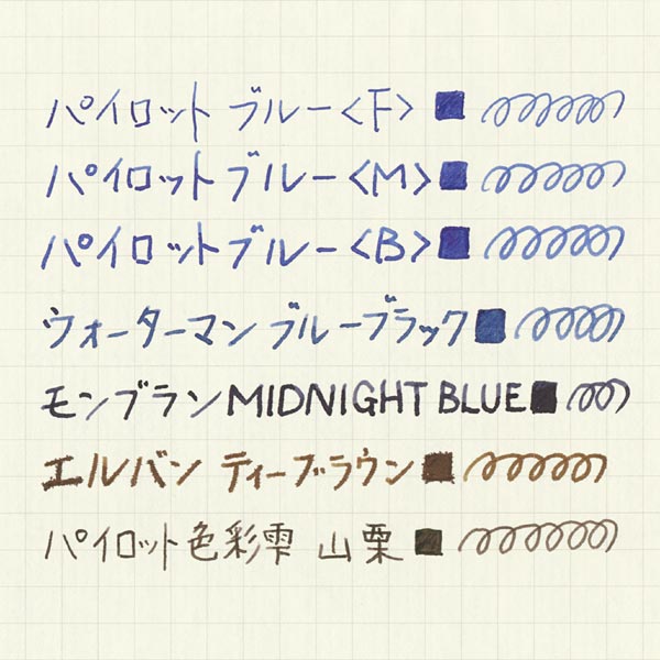 ライフ 【ＬブランドラベルＡ５ 方眼】 便箋　筆記サンプル